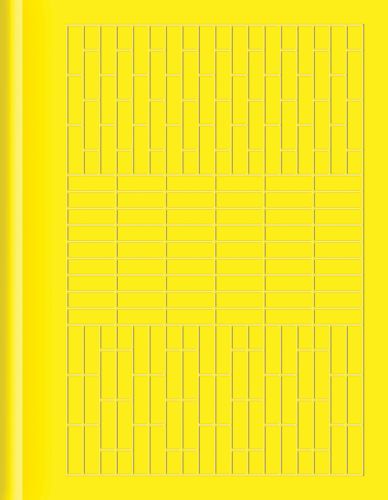 Bright yellow book cover of dmvA Architects, Some thing, some things, some thinking about dmvA, with a brick wall pattern. Published by Stichting.