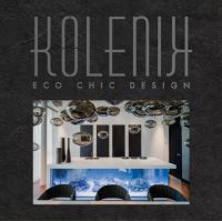 Built in kitchen top aquarium, on cover of 'Kolenik, Eco Chic Design', by Lannoo Publishers.