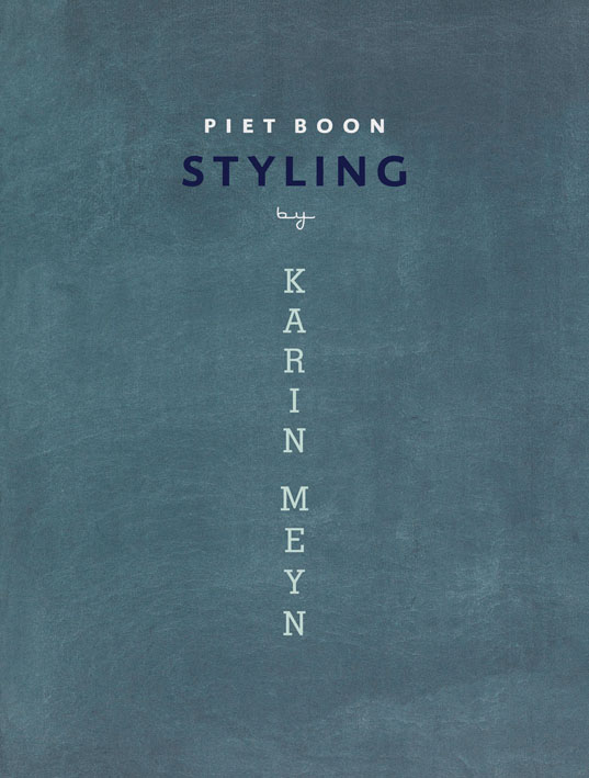 Slate blue cover of 'Piet Boon: Styling', by Lannoo Publishers.