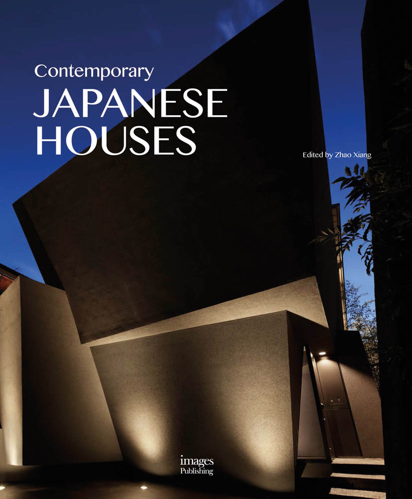 Book cover of Contemporary Japanese Houses, featuring a modern building. Published by Images Publishing.