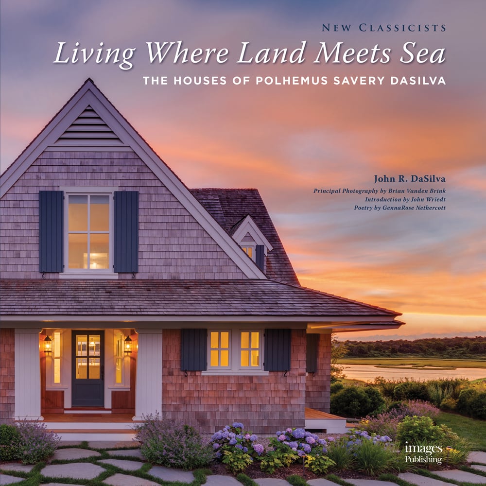 Book cover of Living Where Land Meets Sea: The Houses of Polhemus Savery, featuring residential property, Sundowner. Published by Images Publishing.