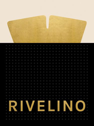 Gold crown shape on cream top banner, Rivelino in gold font on black cover with small grey dots to lower portion