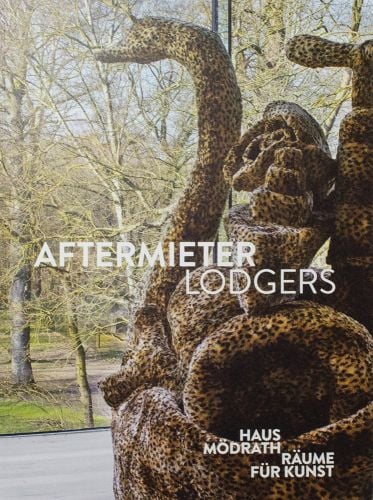 Book cover of Aftermieter/Lodgers, featuring a large abstract sculpture made from mottled material. Published by Verlag Kettler.