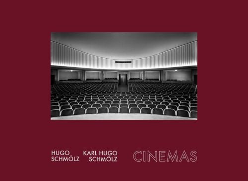 Rows of seats in cinema auditorium from stage, on burgundy cover, HUGO SCHMÖLZ / KARL HUGO SCHMÖLZ in white font to lower left