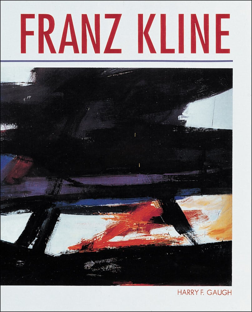 Book cover of Franz Kline, featuring a black and dark purple abstract painting titled 'Andrus', 1961. Published by Abbeville Press.