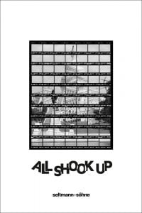 Book cover of All Shook Up: Thomas Kellner's America, with a photo mosaic of a domed building. Published by Seltmann Publishers.
