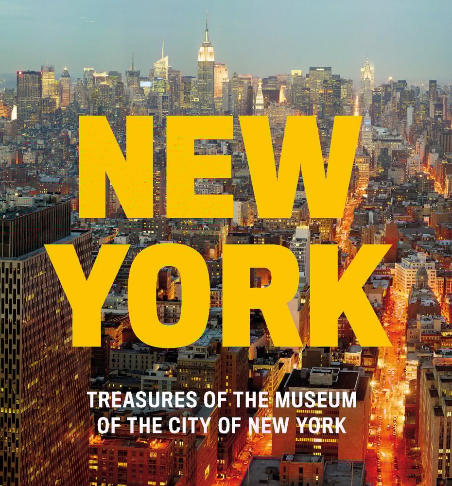 Book cover of New York: Tiny Folio, with an aerial view of the city. Published by Abbeville Press.