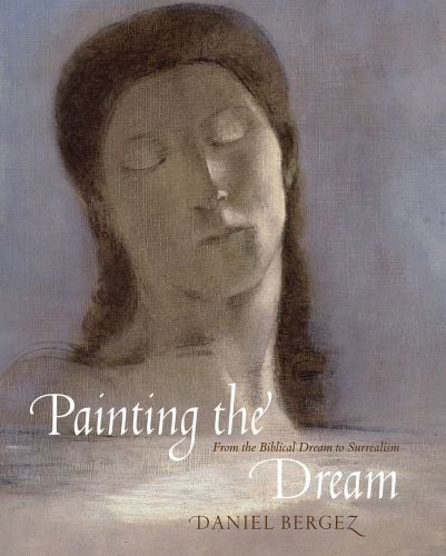 Closed eyes by Odilon Redon, female in dream like state, Painting the Dream in white font below.