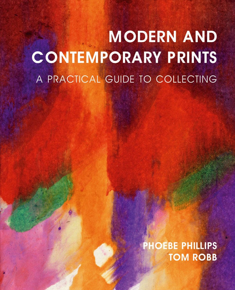 Detail of colourful abstract painting, on cover of 'Modern and Contemporary Prints, A Practical Guide to Collecting', by ACC Art Books.
