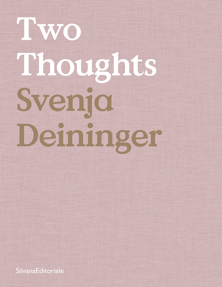 Two Thoughts Svenja Deininger in white and gold font to upper left of pale pink patterned cover.