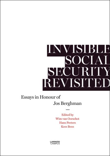 White and black cover of 'Invisible Social Security Revisited, Essays in Honour of Jod Berghman', by Lannoo Publishers.