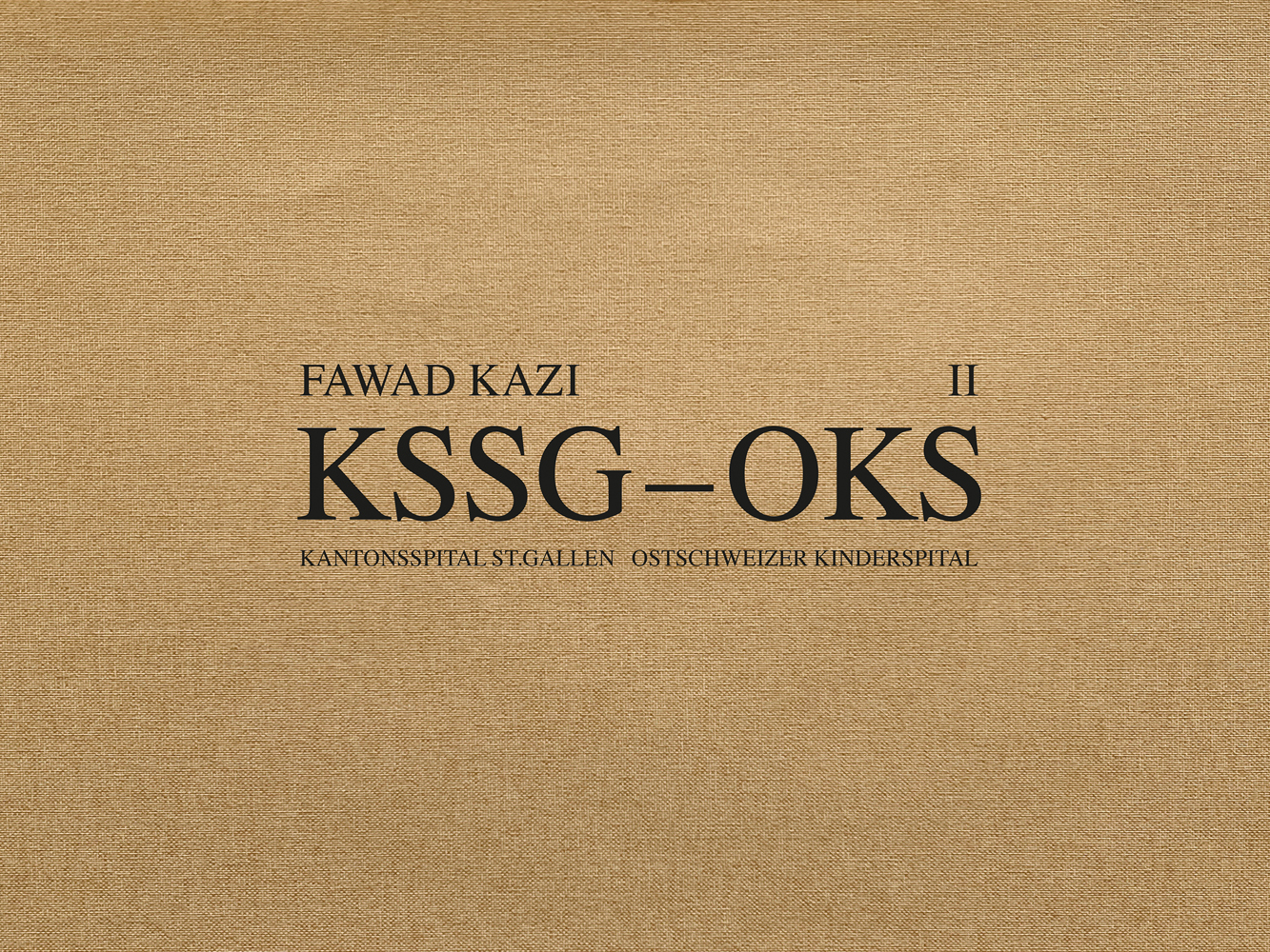 Brown cover with Fawad Kazi KSSG–OKS II in black font by Park Books