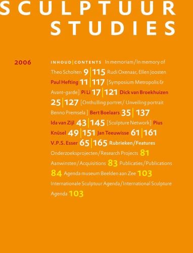 Bright orange book cover of Sculptuur Studies 2006. Published by WBooks.