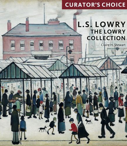 Lithograph of Market Scene in a Northern Town, 1973 by L.S Lowry, L.S. LOWRY, THE LOWRY COLLECTION in black font to upper right.