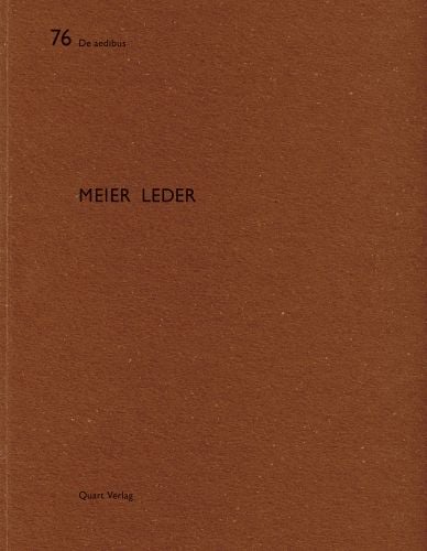 Rich brown cover 76 De aedibus MEIER LEDER Quart Verlag in black font