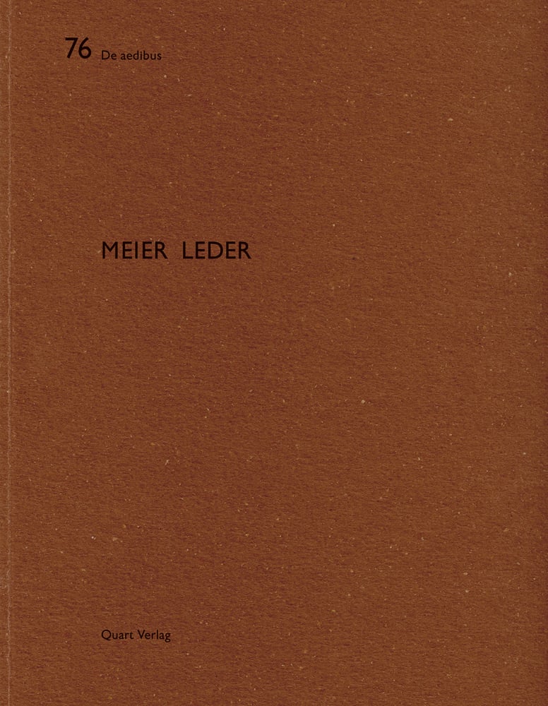 Rich brown cover 76 De aedibus MEIER LEDER Quart Verlag in black font