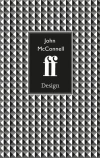 Black, grey and white square studded design, on cover of 'John McConnell FF Design', by ACC Art Books.