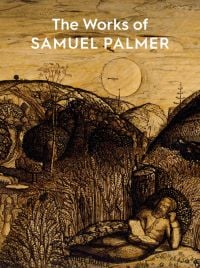 Sepia painting of the valley thick with corn, on cover of 'The Works of Samuel Palmer', by Ashmolean Museum.