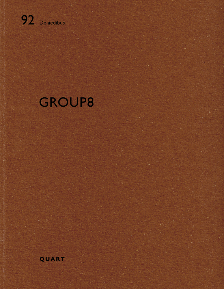 92 De aedibus Group 8 quart in black font on brown cover by Quart Publishers.