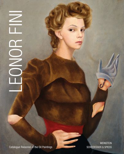 Painting of Self portrait with a Scorpion by Leonor Fini, Leonor Fini in white font down left edge.