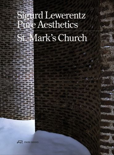 Curved brick structure in snow with Sigurd Lewerentz – Pure Aesthetics St Mark's Church in white font