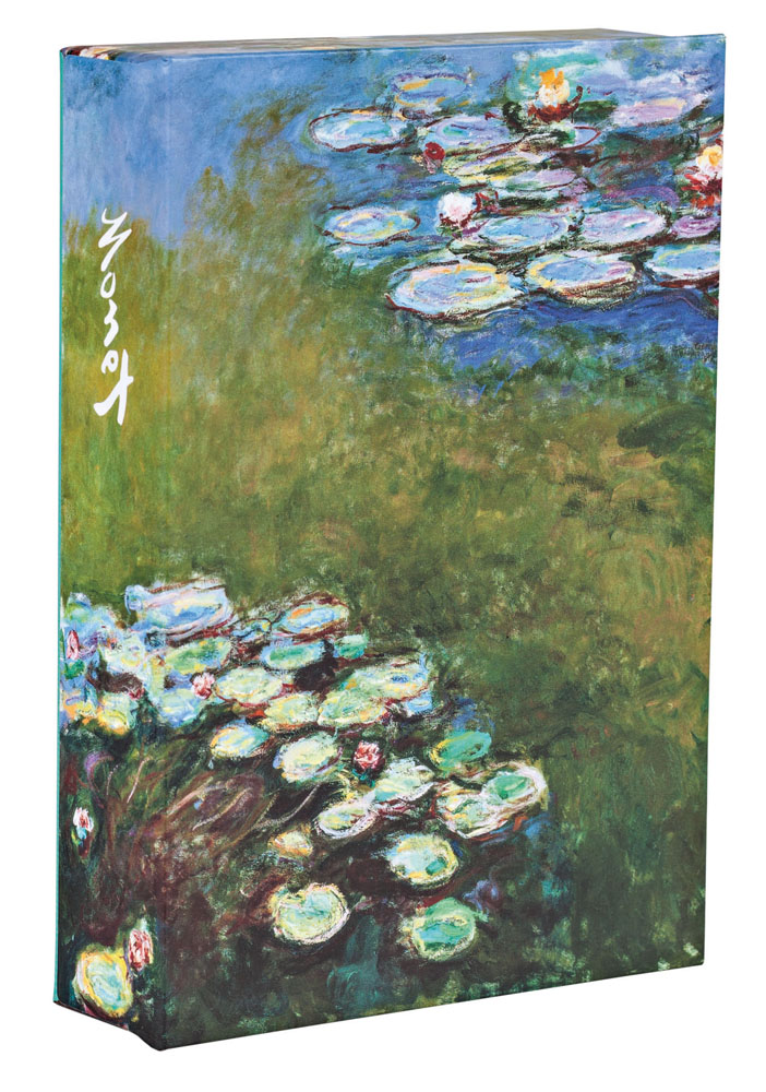 Claude Monet's waterlily pond painting, on notecard box, by teNeues stationery.