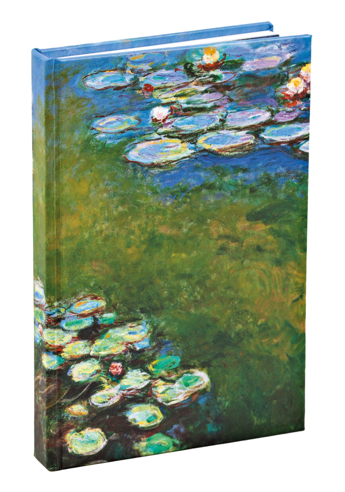 Claude Monet's waterlily pond impressionist painting, to notebook cover, by teNeues stationery.