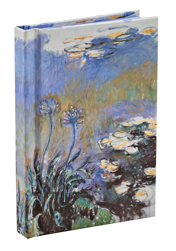 Claude Monet's impressionist painting of waterlily pond, on notebook cover, by teNeues stationery.