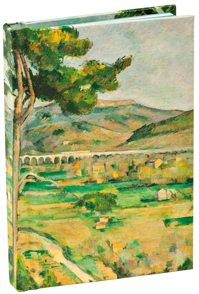 Paul Cezanne's 'Mont Sainte-Victoire' painting, to notebook cover, by teNeues' Stationery.