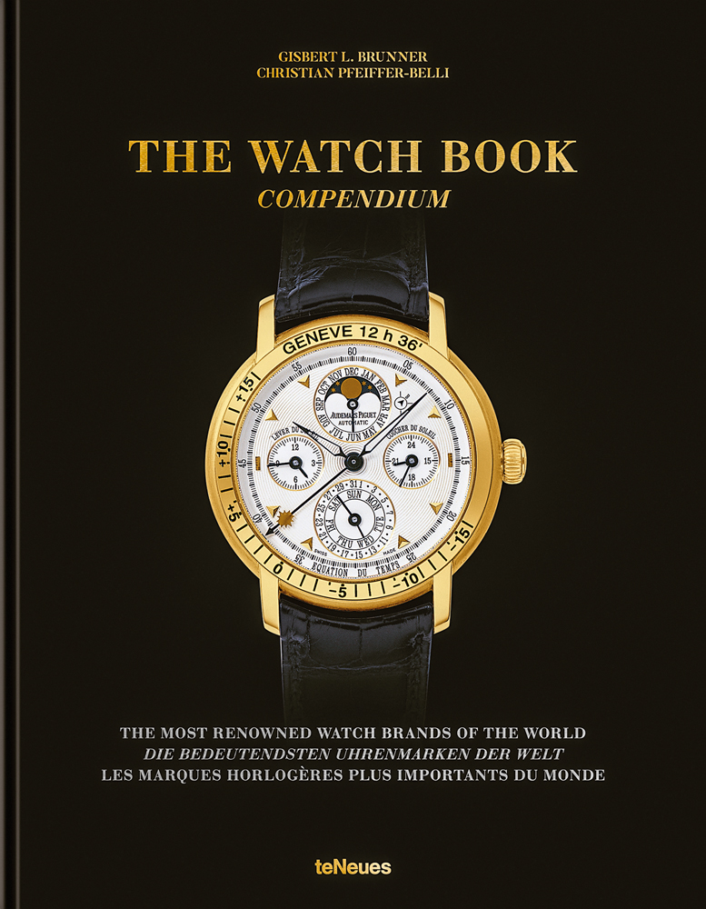 Los Angeles Audemars Piguet Equation du Temps in Yellow Gold, on black cover, THE WATCH BOOK COMPENDIUM, in gold font above.