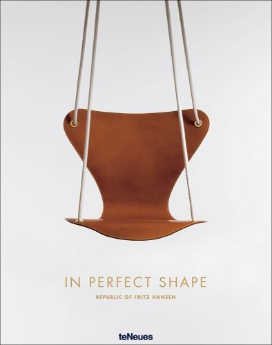 Wood chair, suspended by rope, Series 7, design Arne Jacobsen 1955, IN PERFECT SHAPE, in gold font below.