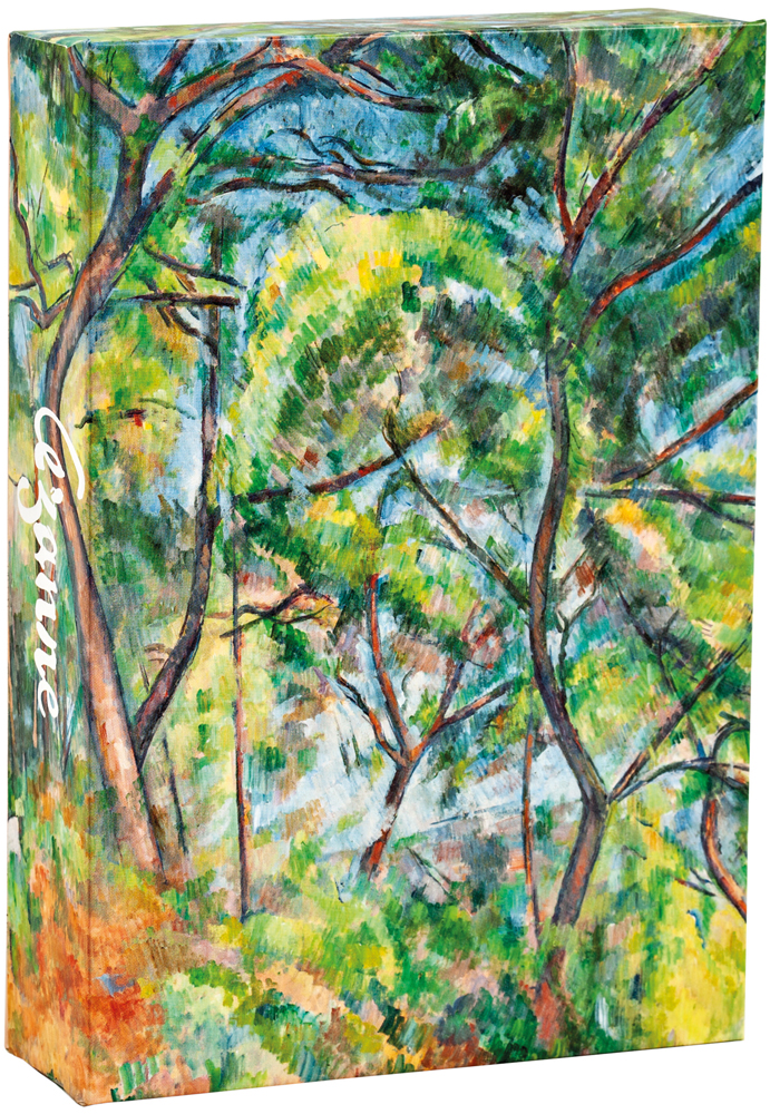 Paul Cezanne's 'Sous-bois' landscape painting to cover of notecard box, by teNeues stationery.