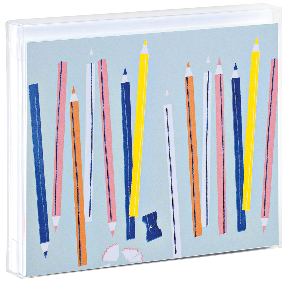 Amy van Luijk's pencil design to notecard, by teNeues Stationery.