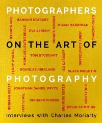 'Photographers on the Art of Photography', in white, and black font on shiny gold cover, by ACC Art Books.