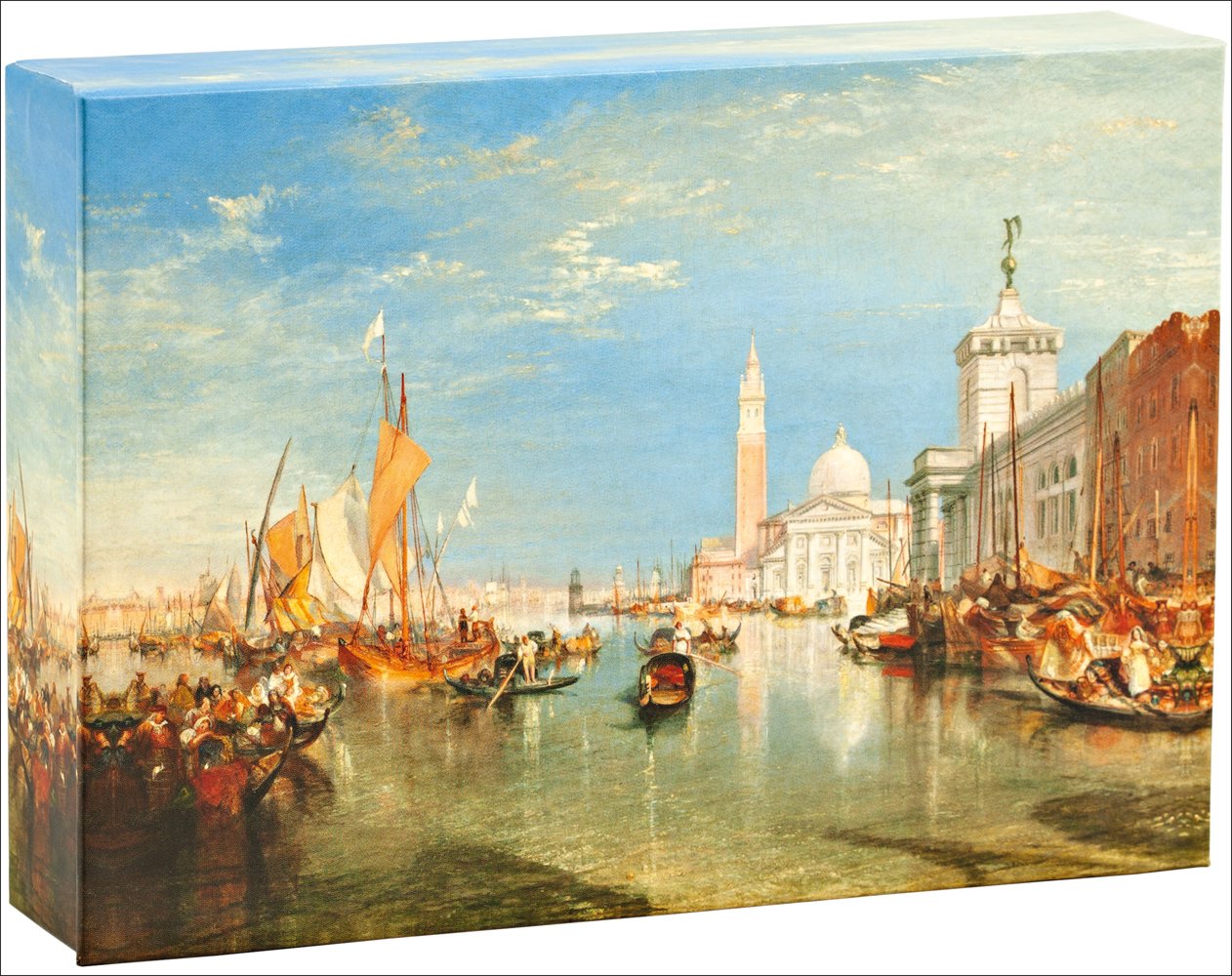 J.M.W Turner's painting, Venice The Dogana and San Giorgio Maggiore, to cover of notecard box, by teNeues stationery.
