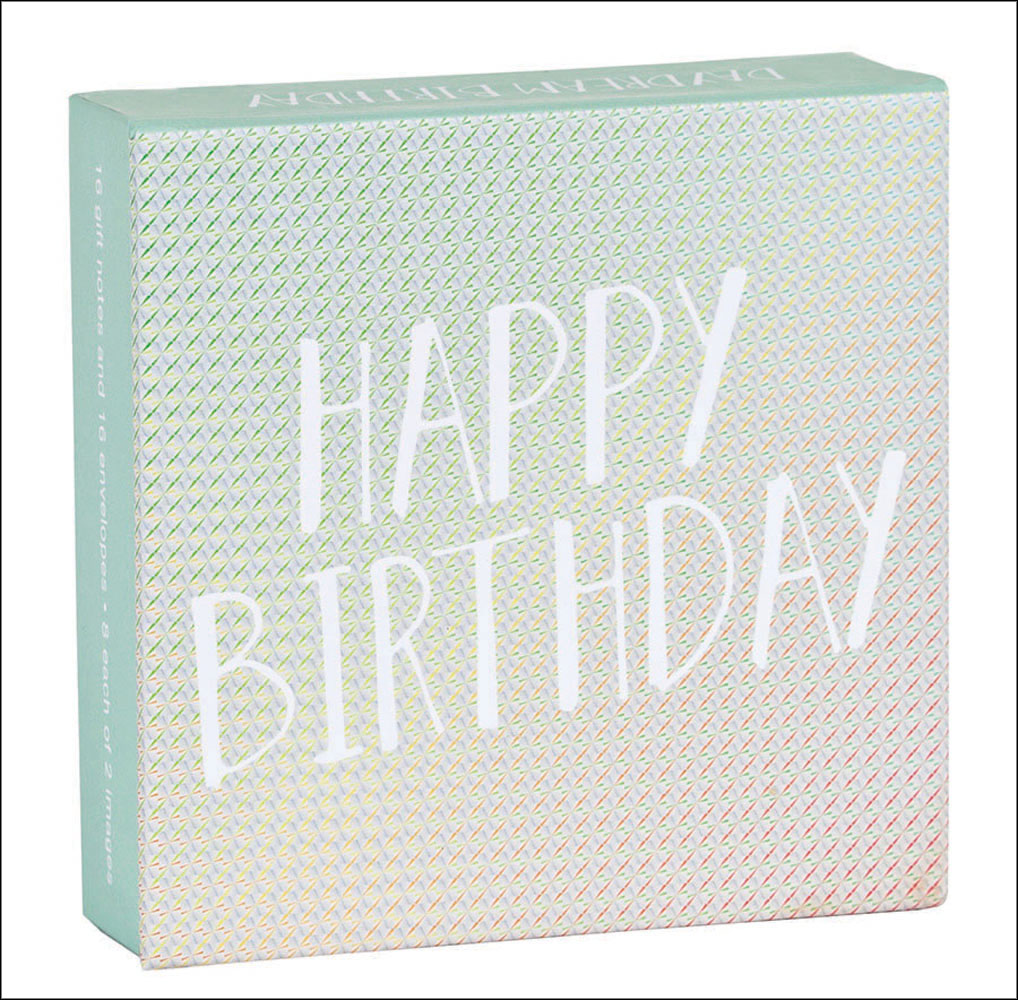 Studio Proba’s metallic design on 'Happy Birthday' notecard, by teNeues Stationery.