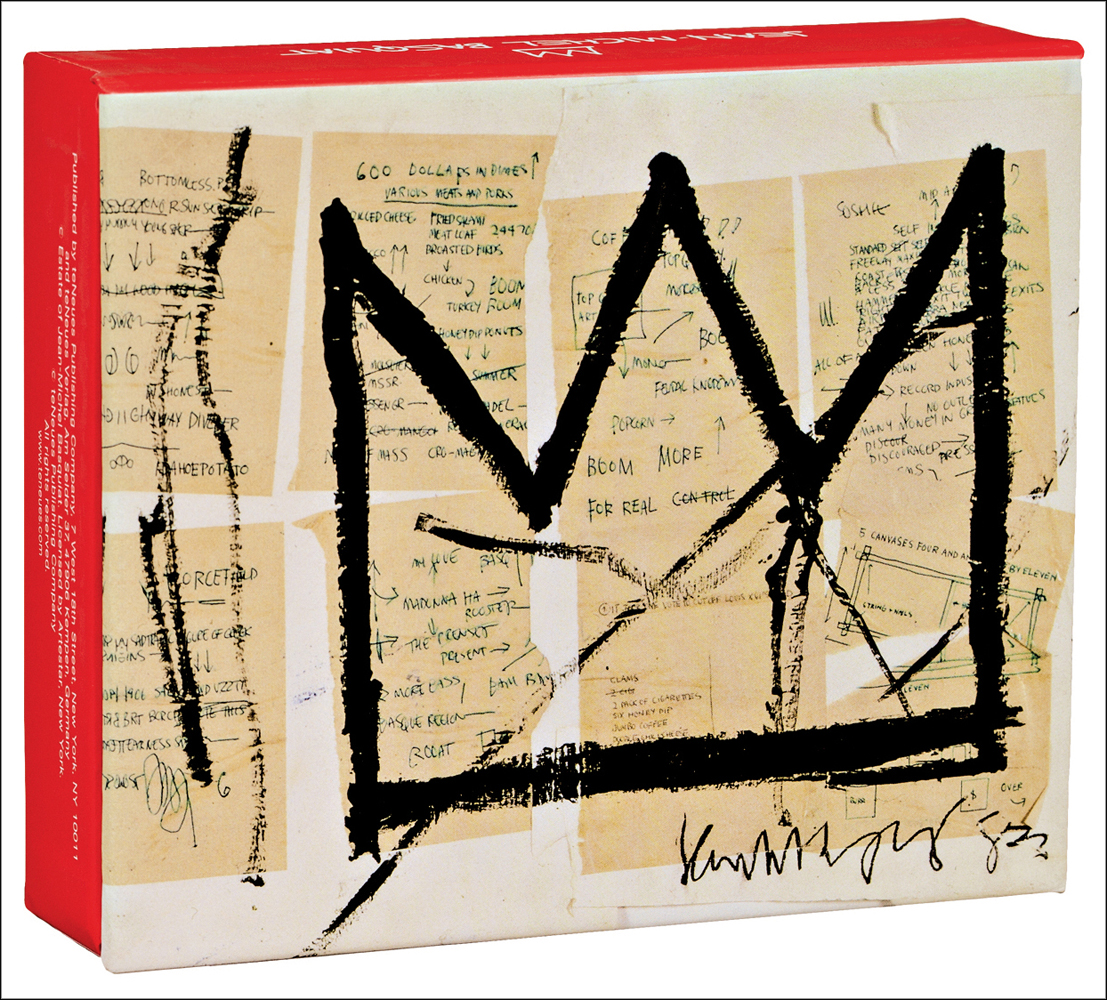 Jean-Michel Basquiat's 1983 'Crown' painting, to notecard box, by teNeues stationery.