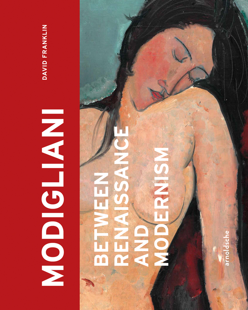 Modigliani's 1916 painting 'Seated Nude' on cover of 'Modigliani, Between Renaissance and Modernism', by Arnoldsche Art Publishers.