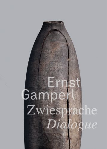 Carved wood vessel on grey cover with Ernst Gamperl in grey font