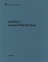 Dark blue cover with 23 De aedibus international Nomos – Genève/Lisboa/Madrid Quart in black font