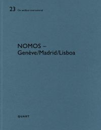 Blue grey cover with 23 De aedibus international Nomos – Genève/Lisboa/Madrid Quart in black font