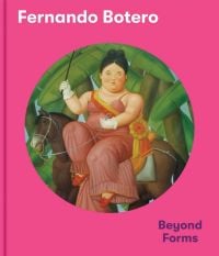 1989 painting First Lady by Fernando Botero, female on horseback, on pink cover, Fernando Botero in white font above