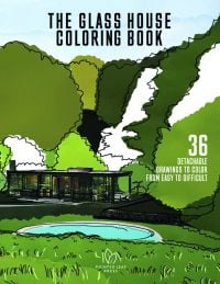Book cover of The Glass House Coloring Book. Published by Pointed Leaf Press.
