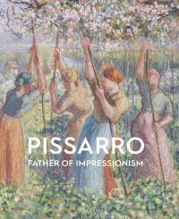 Painting of 'Women planting pea sticks' on cover of 'Pissarro, Father of Impressionism', by Ashmolean Museum Publications.