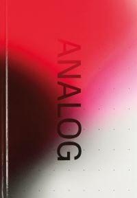 ANALOG in black font down centre of red, pink, white and black cover.