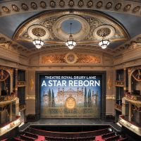 Interior stage area and decorative ceiling of Theatre Royal Drury Lane, on cover of 'Theatre Royal Drury Lane', by Scala Arts & Heritage Publishers Ltd.