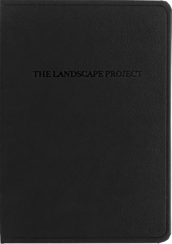 THE LANDSCAPE PROJECT, in embossed font to centre of black leather cover, by ORO Editions.