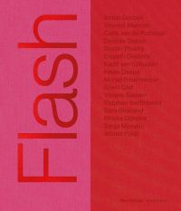 Flash in large red font on left half of pink cover, list of names in red font on right half of red cover, by Hannibal Books.
