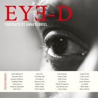Close up of eye, brow and bridge of nose, EYE-D, in red font to top left edge of cover.