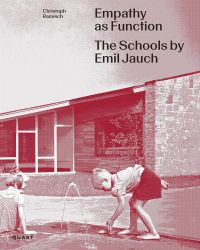 Two children playing on water fountain, in school grounds, Empathy as Function The Schools by Emil Jauch in black font to top right.